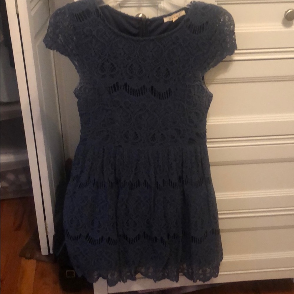 Blue fit and flare Francesca Dress